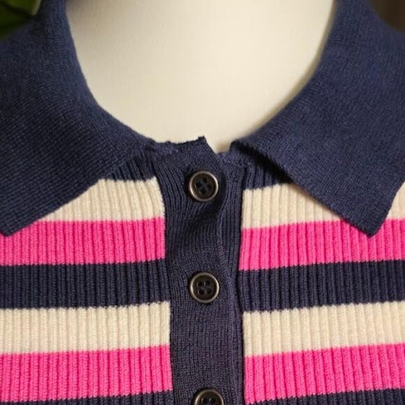 Madden NYC Junior's Short Sleeve Polo crop top xxl - Picture 4 of 5